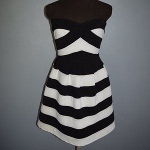 Black & White Strapless Dress